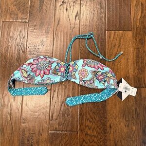 Vera Bradley Multicolor Floral Bikini Top size 8/10 NWT